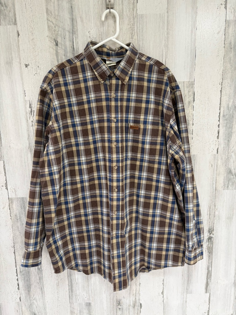 Carhartt Men’s Size XL Rugged Outdoor Wear Long Sleeve Button Down Shirt Plaid